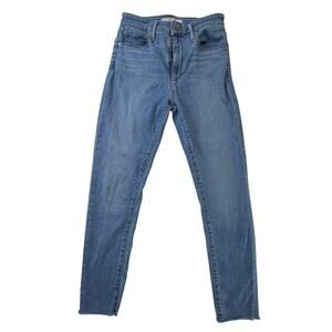 Joe's Jeans Women's Light Wash Blue Denim Jeans Size 27 Raw‎ Hem Skinny Fit